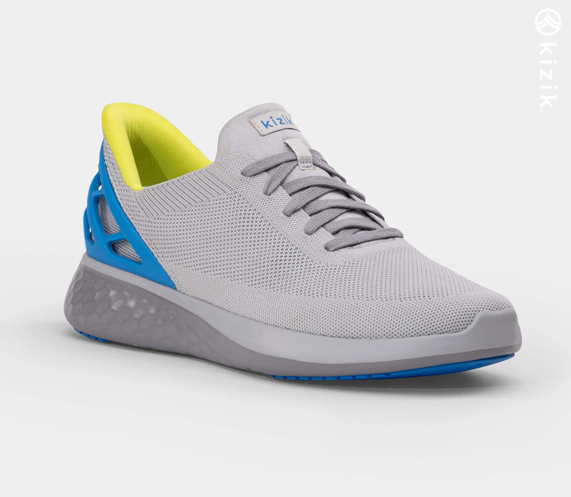 Kizik Athens Shoes Grey/Blue | CA_V76