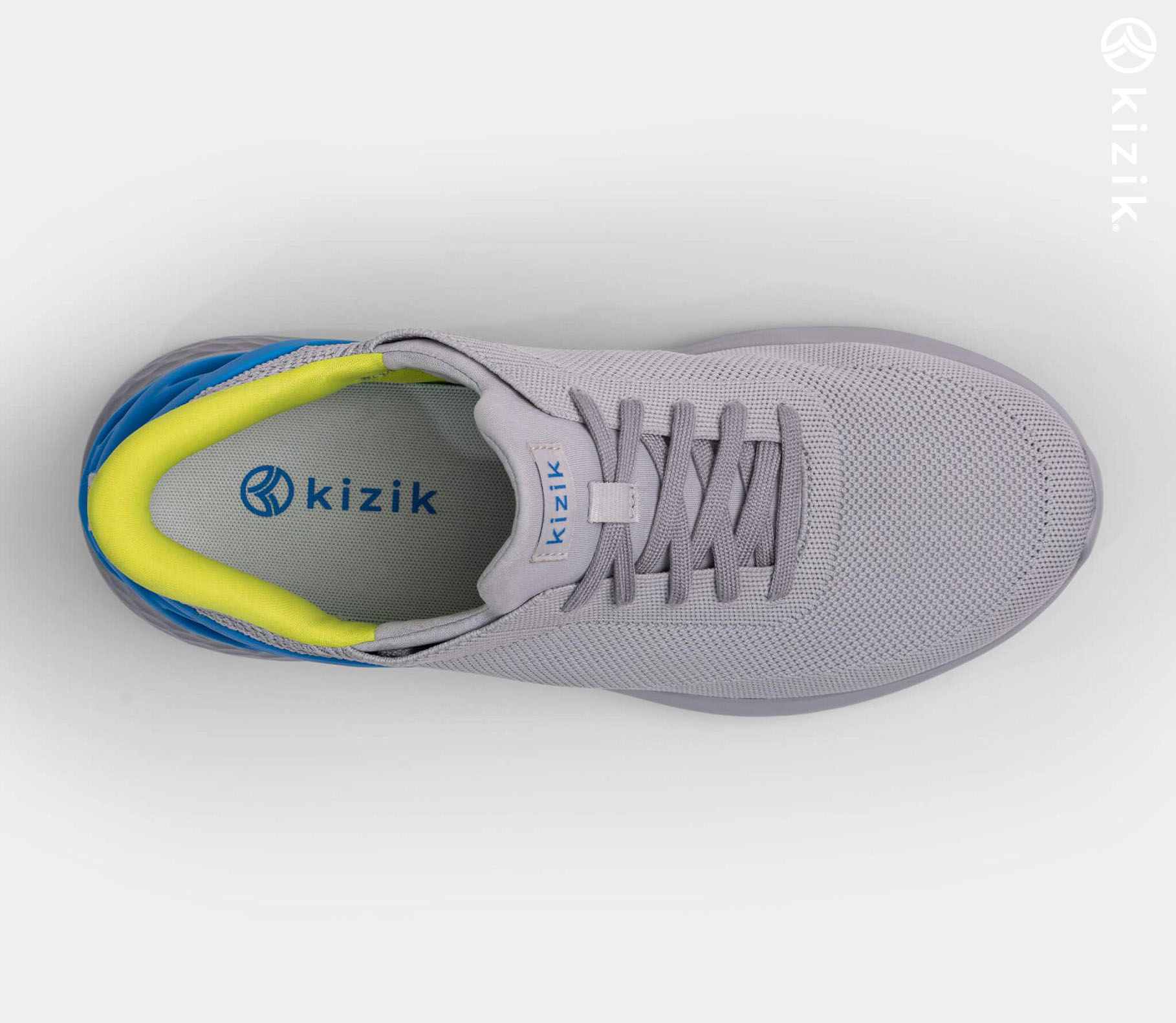 Kizik Athens Shoes Grey/Blue | CA_V76