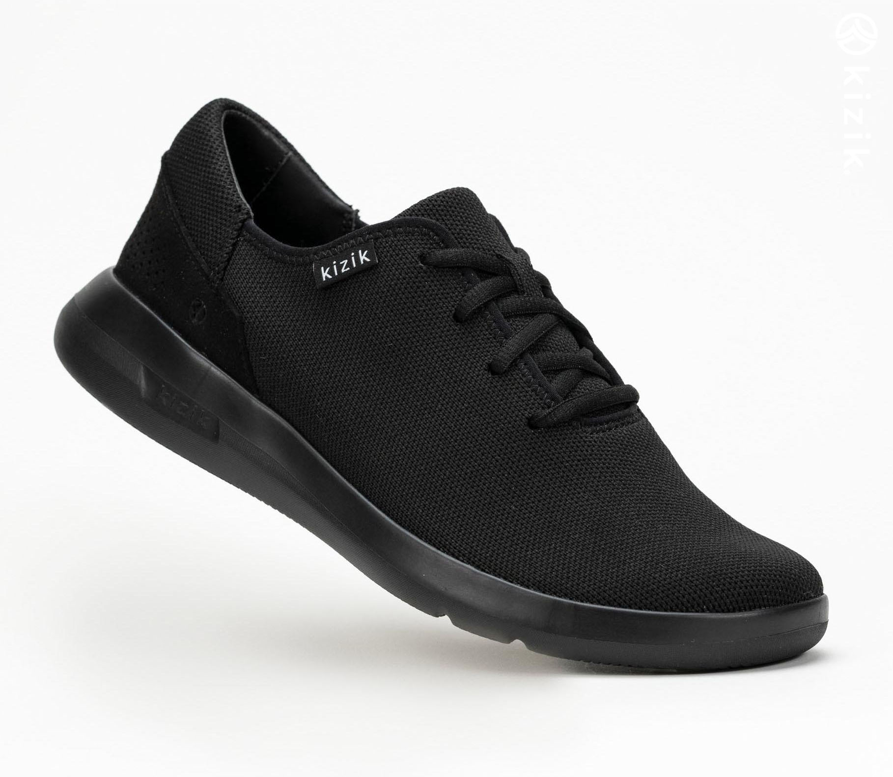 Kizik Madrid Eco Knit Shoes Black | CA_K35