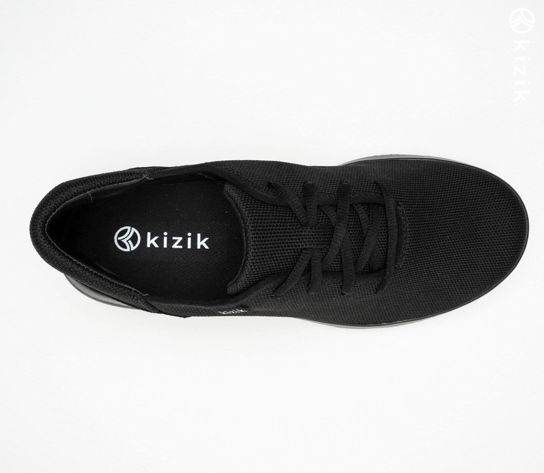 Kizik Madrid Eco Knit Shoes Black | CA_K35