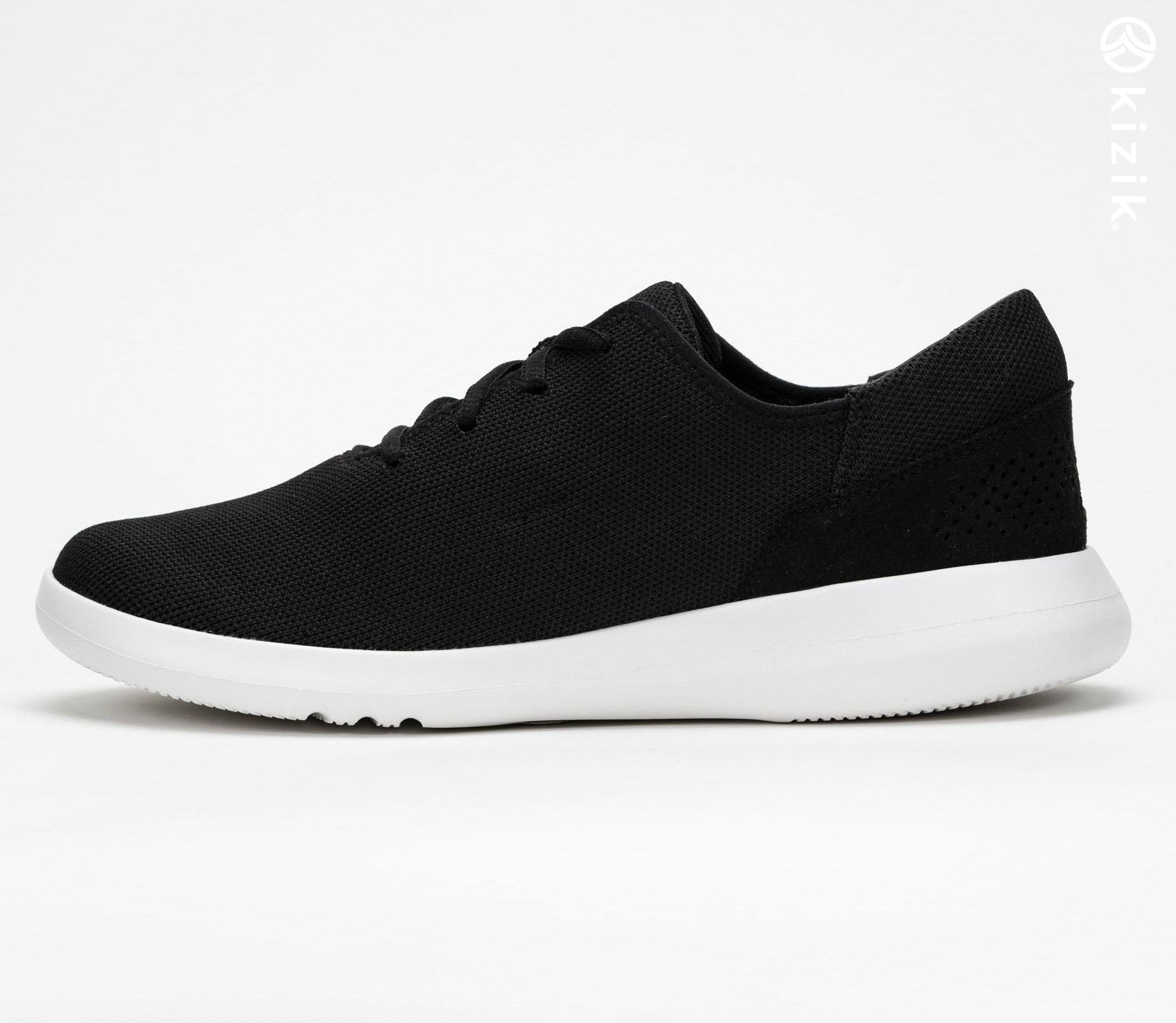 Kizik Madrid Eco Knit Shoes Black/White | CA_E24