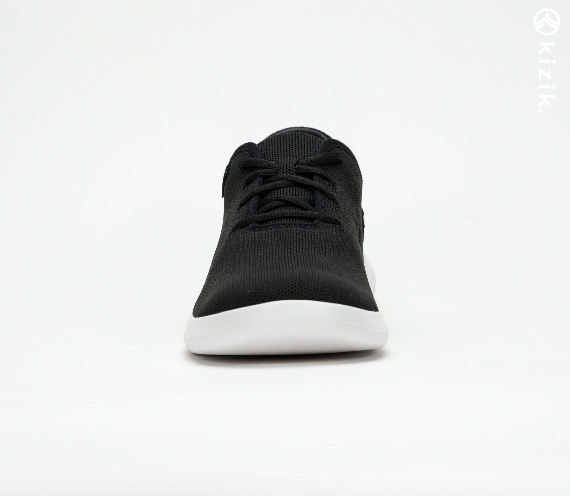 Kizik Madrid Eco Knit Shoes Black/White | CA_E24