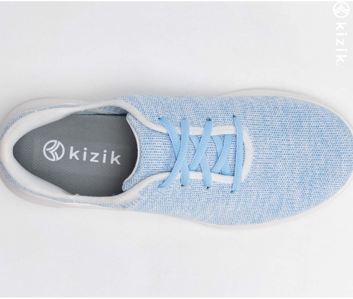 Kizik Madrid Eco Knit Shoes Blue | CA_L32