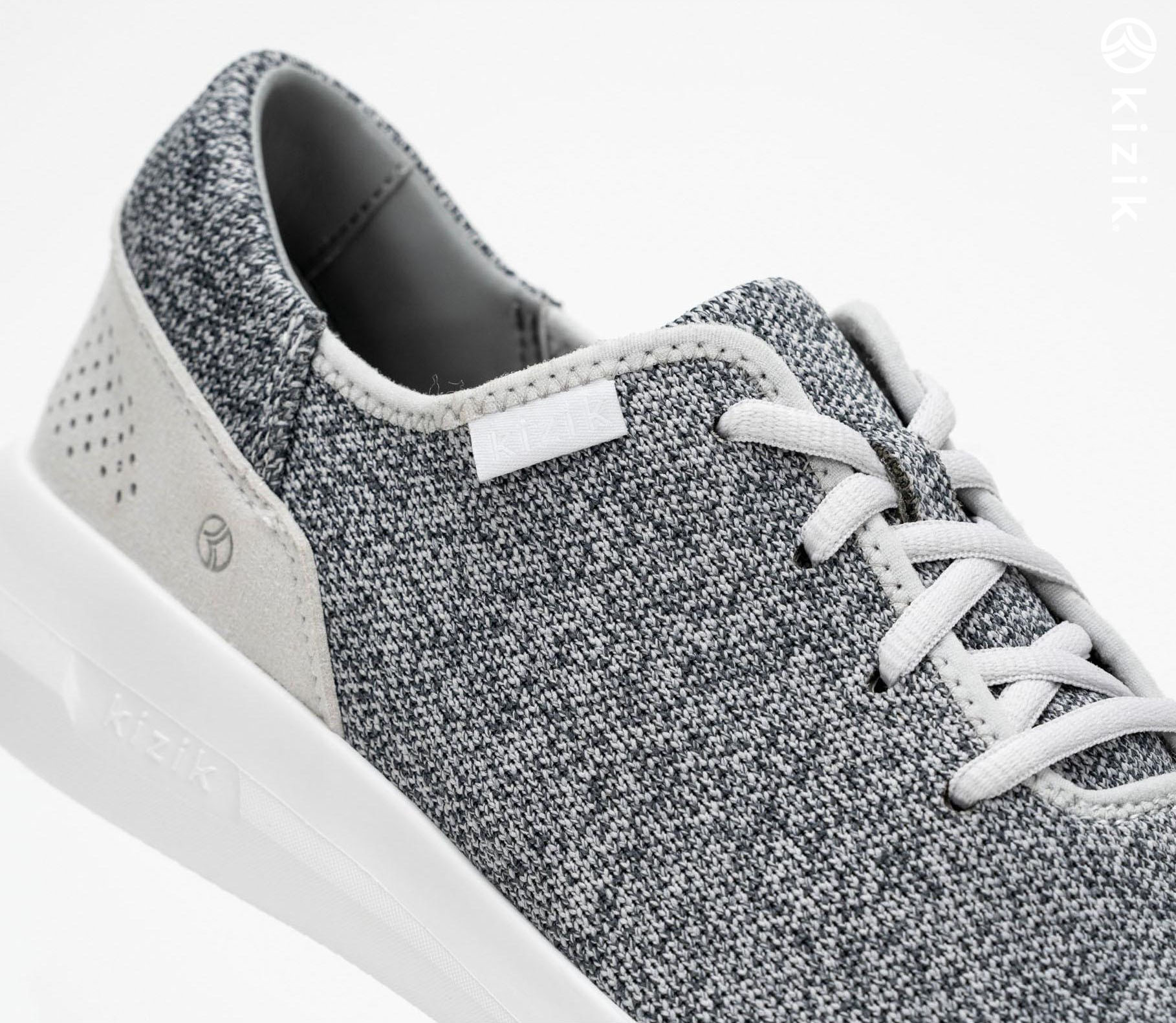 Kizik Madrid Eco Knit Shoes Grey | CA_G36