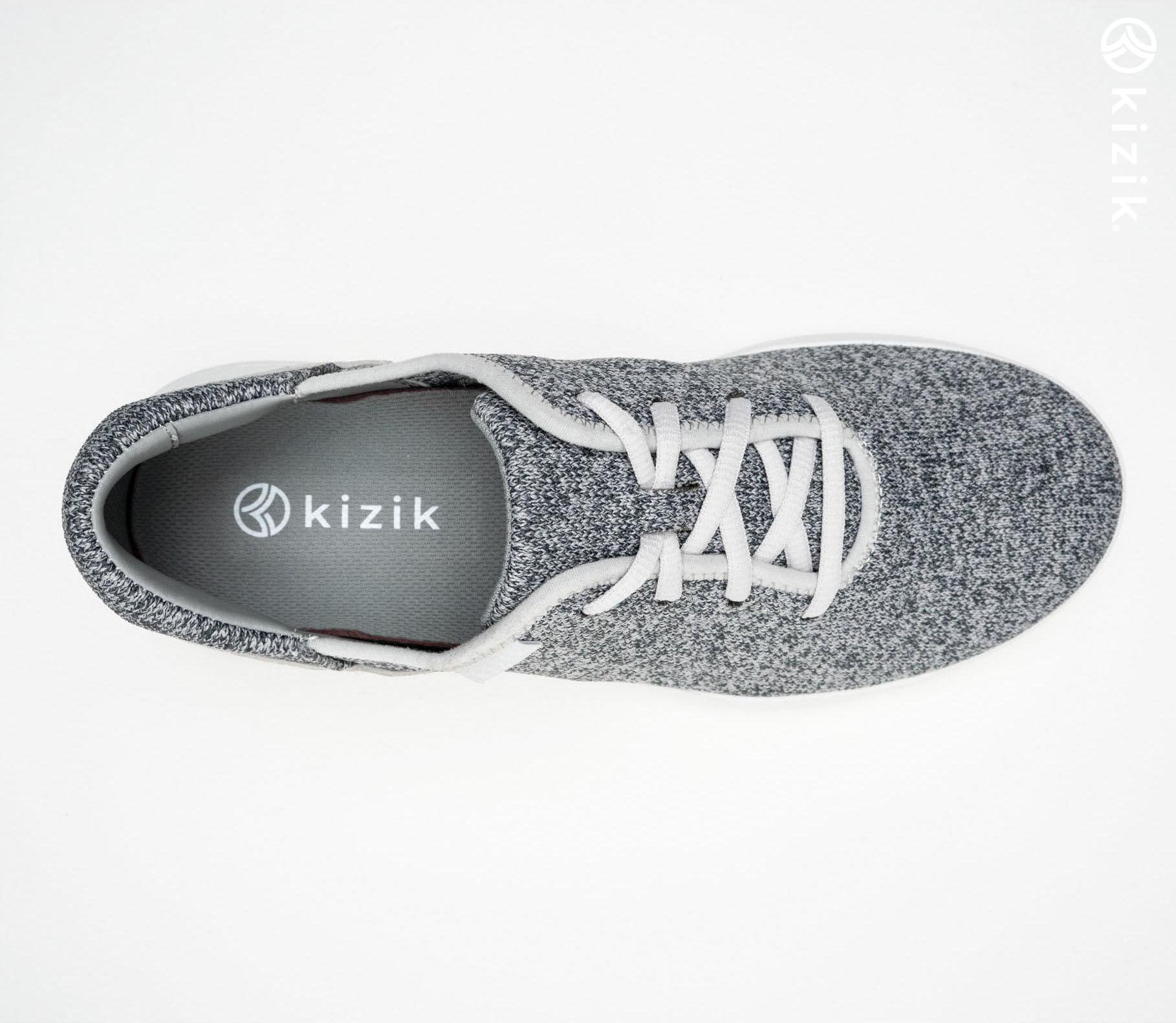 Kizik Madrid Eco Knit Shoes Grey | CA_G36