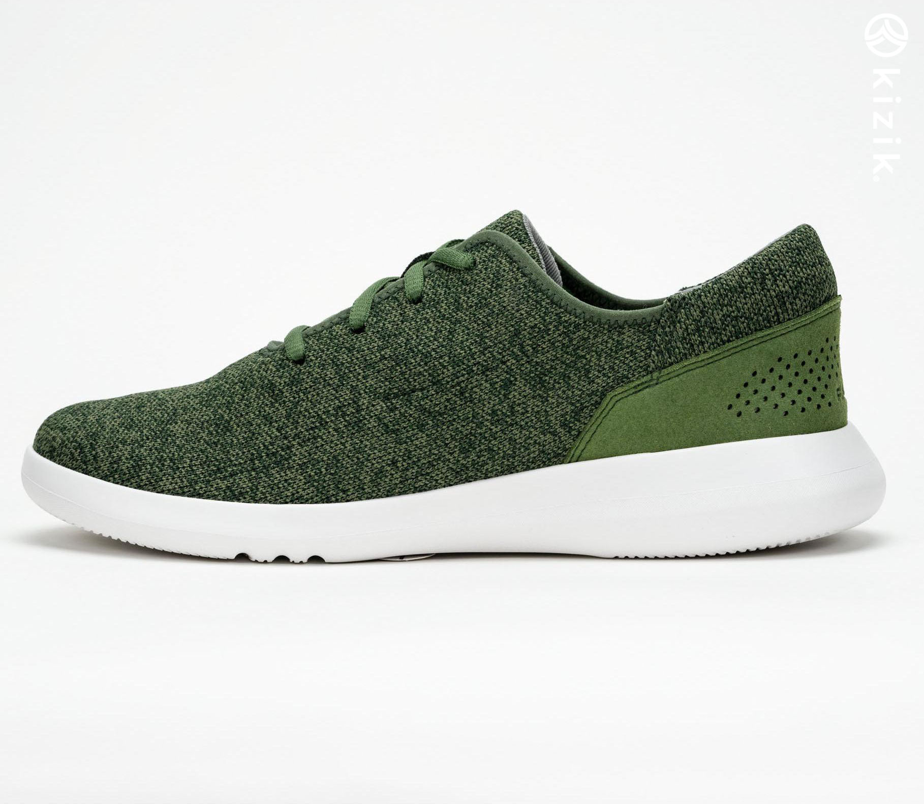 Kizik Madrid Eco Knit Shoes Olive | CA_D37