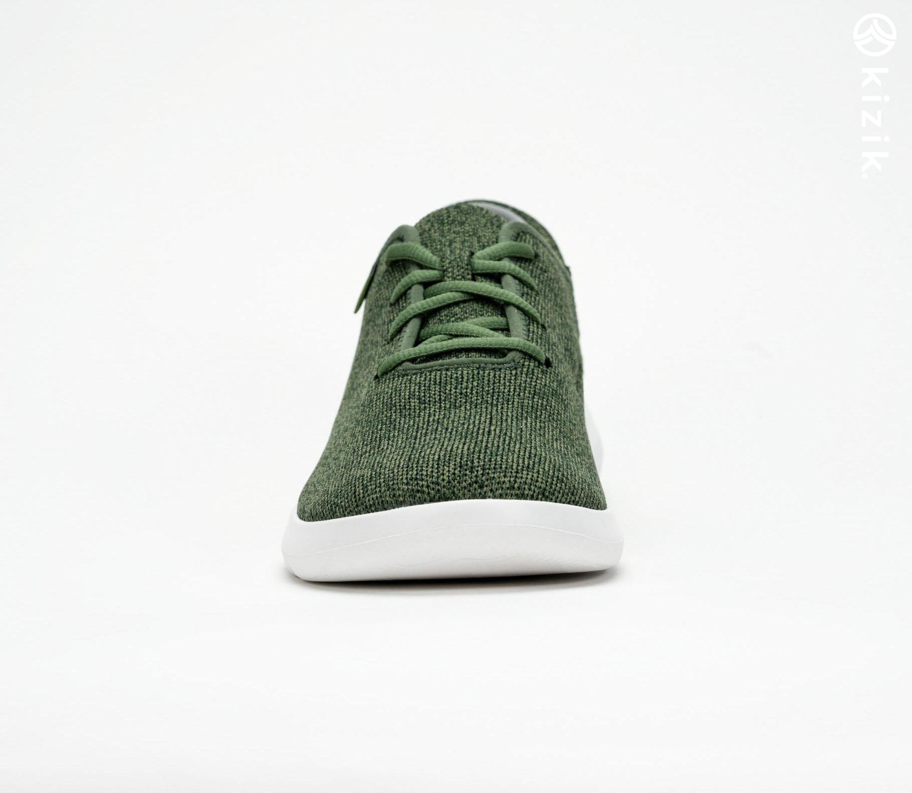 Kizik Madrid Eco Knit Shoes Olive | CA_D37