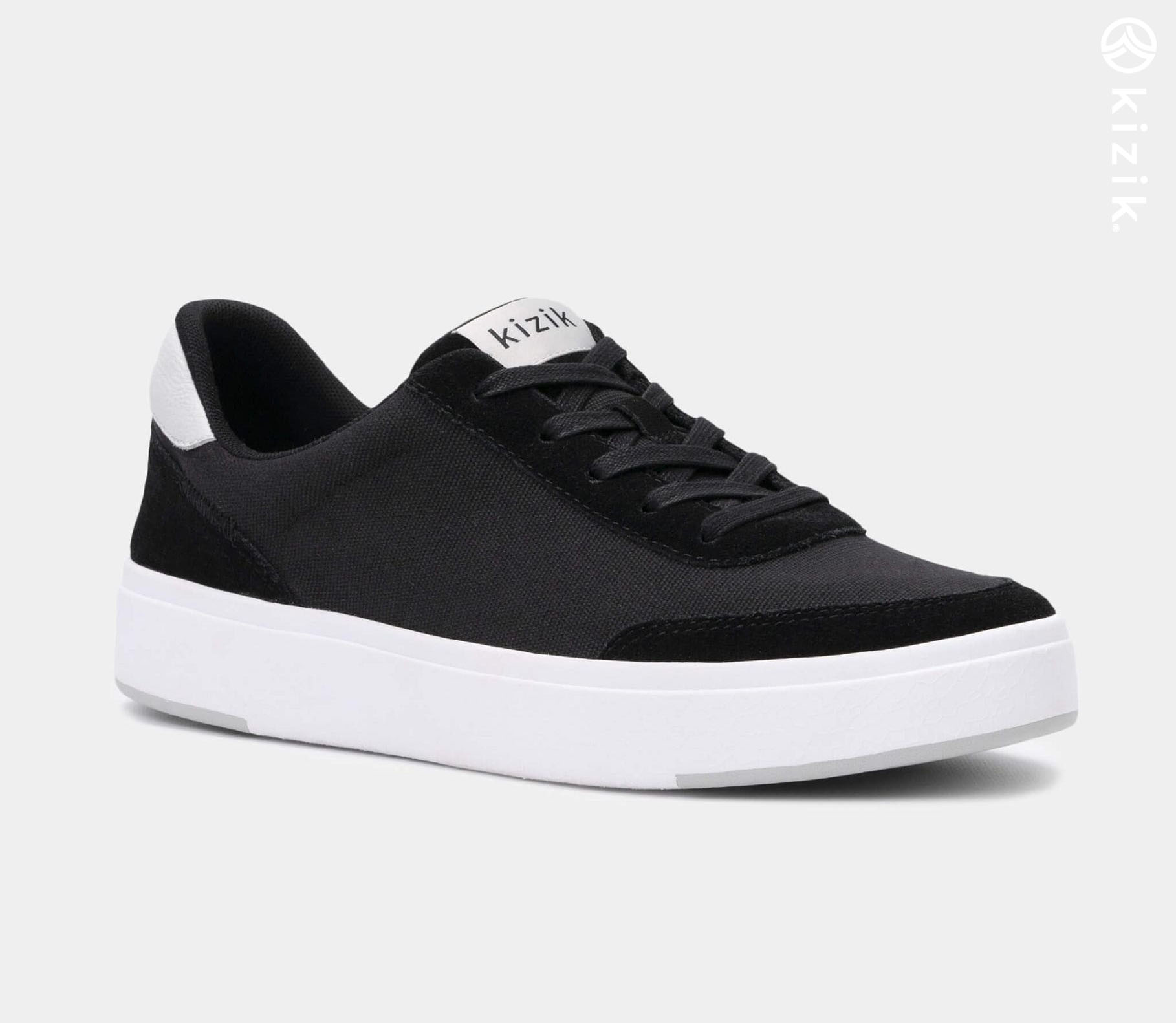 Kizik Prague Shoes Black/White | CA_I64