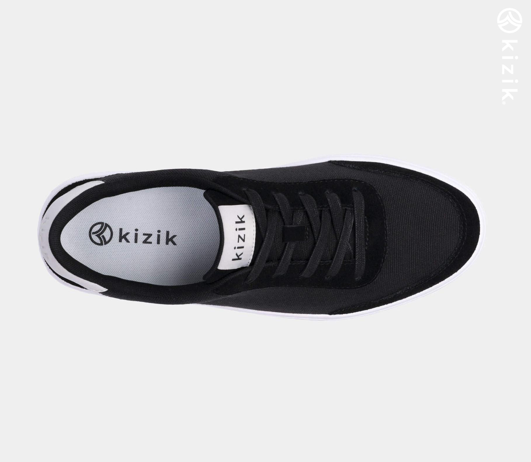 Kizik Prague Shoes Black/White | CA_I64