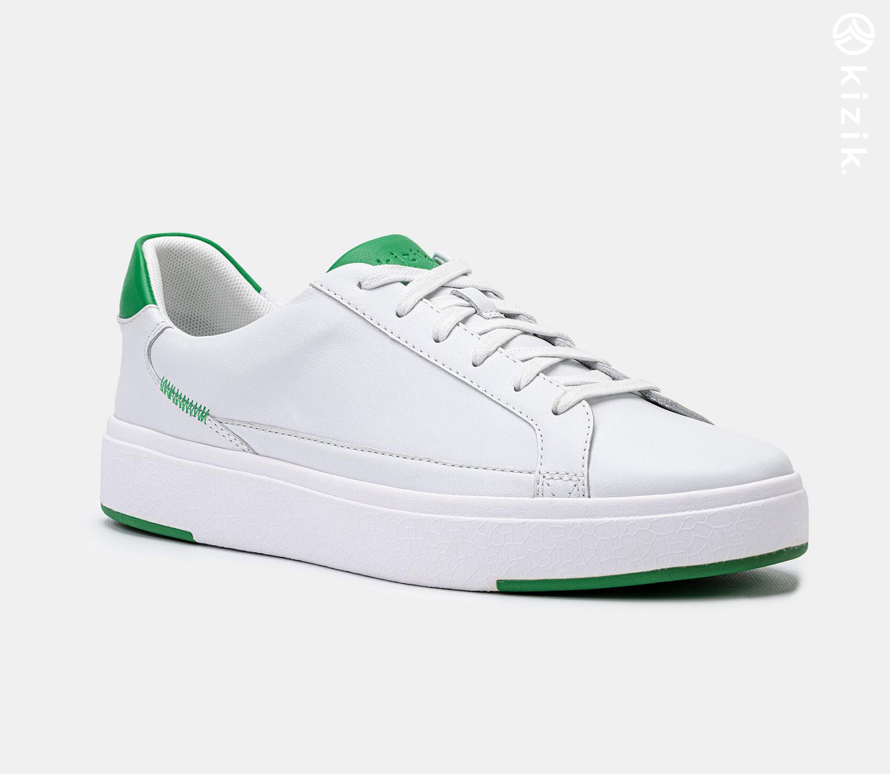 Kizik Vegas Shoes White/Green | CA_B46