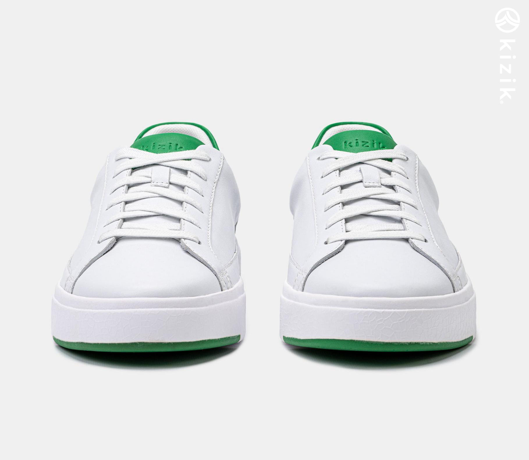 Kizik Vegas Shoes White/Green | CA_B46